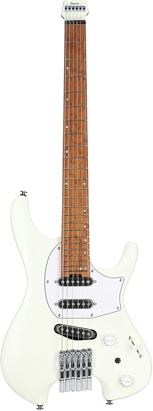 Ibanez ICHI10 Ichika Signature Electric Guitar (with Gig Bag), White, Full Straight Front
