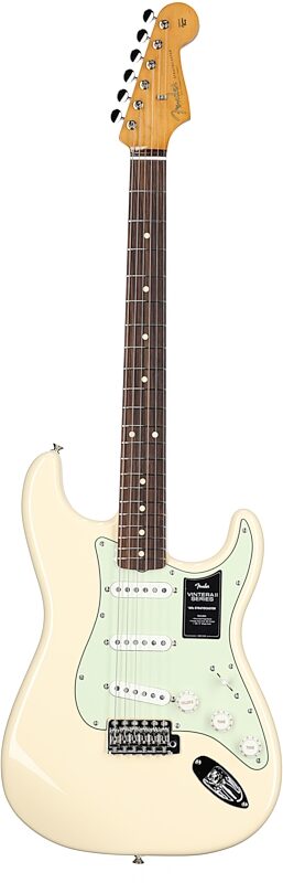 Fender Vintera II '60s Stratocaster Electric Guitar, Rosewood Fingerboard (with Gig Bag), Olympic White, USED, Blemished, Full Straight Front