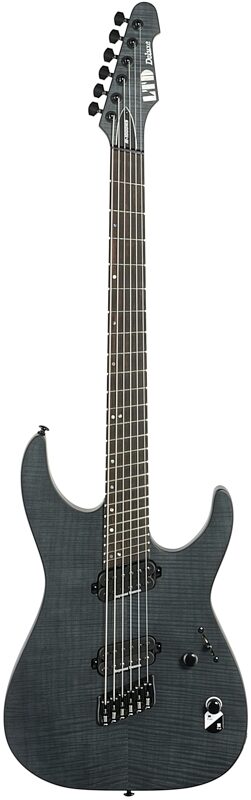 ESP LTD M-1000 Multi-Scale Electric Guitar, See-Thru Black Satin, Full Straight Front