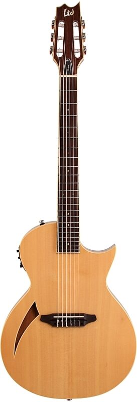 ESP LTD TL-6N Thinline-6 Nylon Classical Acoustic-Electric Guitar, Natural, Full Straight Front