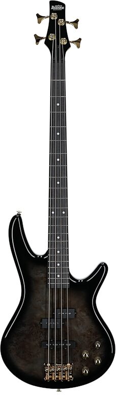 Ibanez GSR200PC Gio Electric Bass, Transparent Pale Black Burst, Full Straight Front