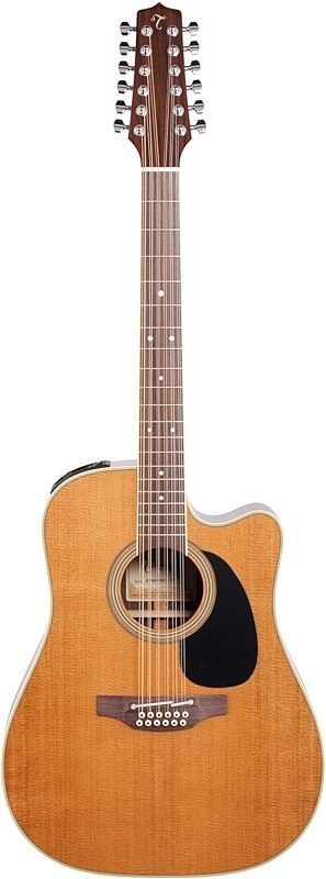 Takamine EF400SCTT Acoustic-Electric Guitar, 12-String (with Case), Natural, Full Straight Front