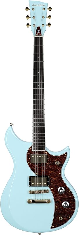 Dunable Cyclops DE Electric Guitar (with Gig Bag), Powder Blue, Full Straight Front