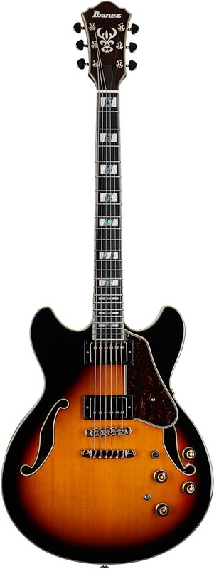 Ibanez Artstar AS113 Electric Guitar (with Case), Brown Sunburst, Full Straight Front