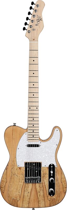Michael Kelly 1953 Electric Guitar, with Maple Fingerboard, Natural, Spalted Maple Top, Full Straight Front