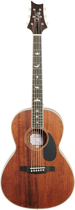PRS Paul Reed Smith SE P20E Parlor Acoustic-Electric Guitar (with Gig Bag), Vintage Mahogany, Full Straight Front