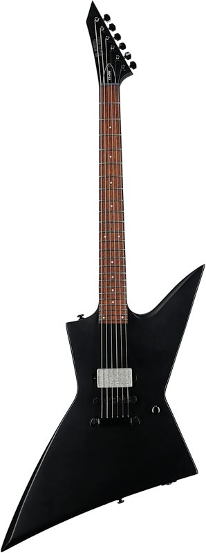 ESP LTD EX-201 Electric Guitar, Black Satin, Full Straight Front