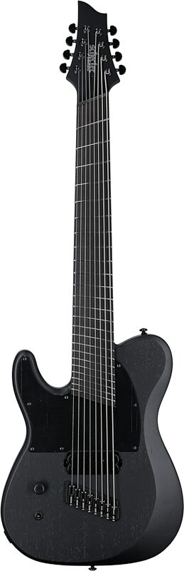 Schecter PT8MS Black Ops Electric Guitar, 8-String, Satin Black, Open Pore (Left Handed), Satin Black Open Pore, Blemished, Full Straight Front