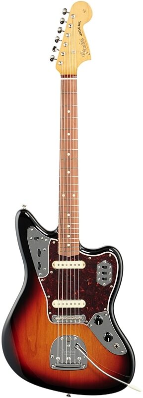 Fender Vintera '60s Jaguar Electric Guitar, Pau Ferro Fingerboard (with Gig Bag), 3-Color Sunburst, Full Straight Front