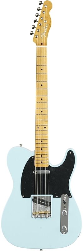 Fender Vintera '50s Telecaster Modified Electric Guitar, Maple Fingerboard (with Gig Bag), Daphne Blue, Full Straight Front