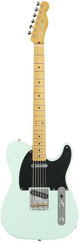 Fender Vintera '50s Telecaster Modified Electric Guitar, Maple Fingerboard (with Gig Bag), Surf Green, Full Straight Front