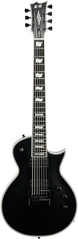 ESP E-II EC7 Evertune Electric Guitar (with Case), Black Satin, Full Straight Front