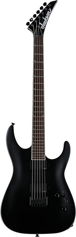 Jackson X Series Soloist SLA6 DX Baritone Electric Guitar, Satin Black, Full Straight Front
