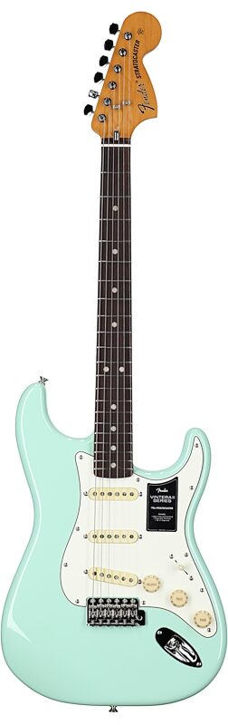 Fender Vintera II '70s Stratocaster Electric Guitar, Rosewood Fingerboard (with Gig Bag), Surf Green, Full Straight Front