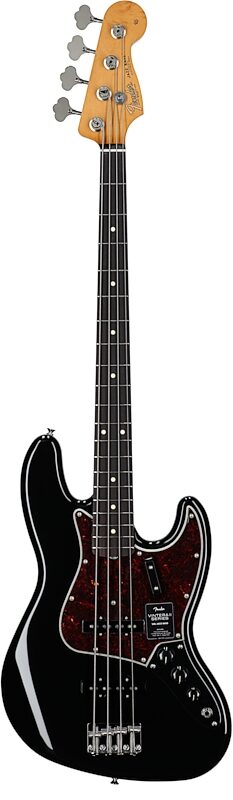 Fender Vintera II '60s Jazz Electric Bass, Rosewood Fingerboard (with Gig Bag), Black, Full Straight Front