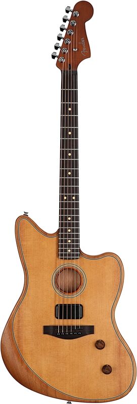 Fender Acoustasonic Standard Jazzmaster Acoustic-Electric Guitar, Aged Natural, Full Straight Front