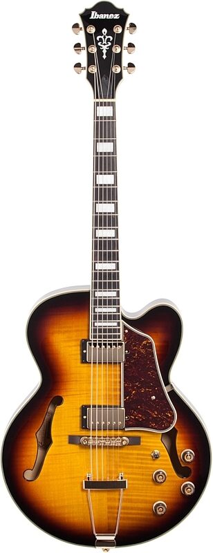 Ibanez Artcore Expressionist AF95FM Hollowbody Electric Guitar, Antique Yellow Sunburst, Full Straight Front
