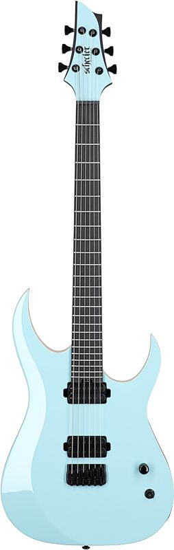 Schecter John Browne Tao-6 Electric Guitar, Azure, Full Straight Front