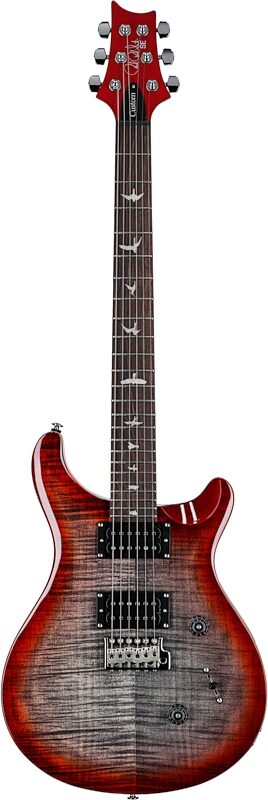 PRS Paul Reed Smith SE Custom 24 Electric Guitar (with Gig Bag), Charcoal Cherry Burst, Full Straight Front