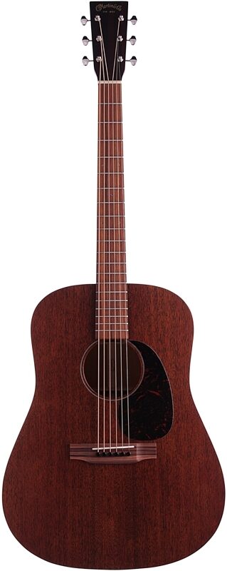 Martin D-15M Dreadnought Acoustic Guitar (with Gig Bag), Natural, Full Straight Front