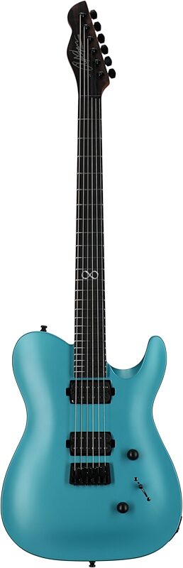 Chapman ML3 Pro Modern Electric Guitar, Liquid Teal Satin Metallic, Full Straight Front