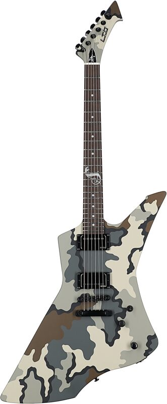 ESP LTD James Hetfield Snakebyte Electric Guitar (with Case), Camoflauge, Full Straight Front