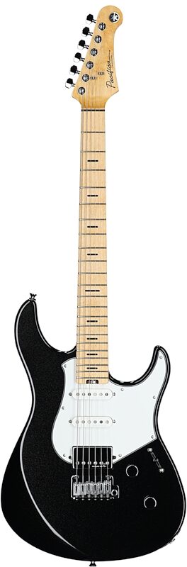 Yamaha Pacifica Professional PACP12M Electric Guitar, Maple Fretboard (with Case), Black Metallic, Full Straight Front