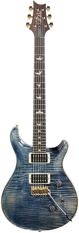 PRS Paul Reed Smith Custom 24 Pattern Thin 10-Top Electric Guitar (with Case), Faded Whale Blue, Full Straight Front