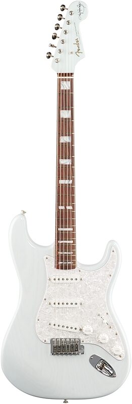 Fender Kenny Wayne Shepherd Stratocaster Electric Guitar (with Case), Transparent Sonic Blue, Full Straight Front