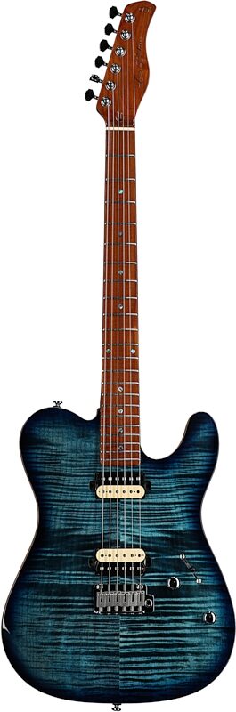 Sire Larry Carlton T7 FM Electric Guitar, Transparent Blue, Full Straight Front