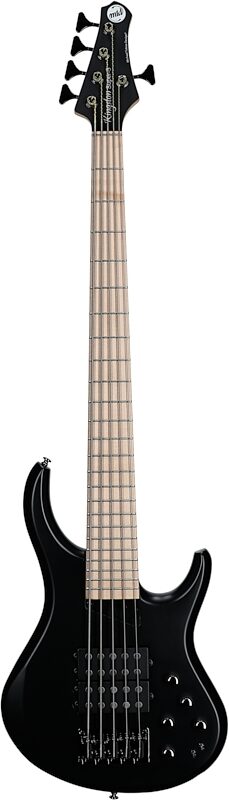 MTD Kingston Super 5 Bass Electric Bass, 5-String (with Maple Fingerboard), Black, Full Straight Front