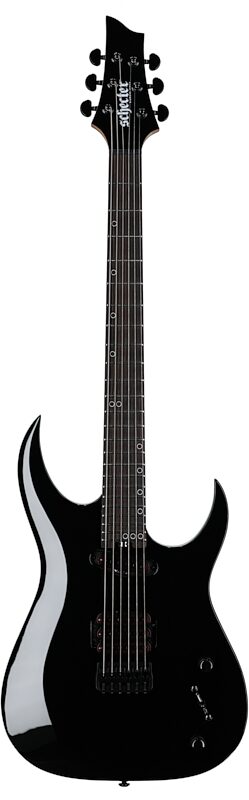 Schecter Sunset-6 Triad Electric Guitar, Gloss Black, Full Straight Front