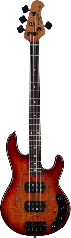 Sterling by Music Man Ray34 HHSM Electric Bass (with Gig Bag), Blood Orange Burst, Full Straight Front