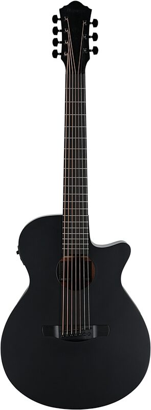 Ibanez AEG721 Acoustic-Electric Guitar, Black Out, Full Straight Front