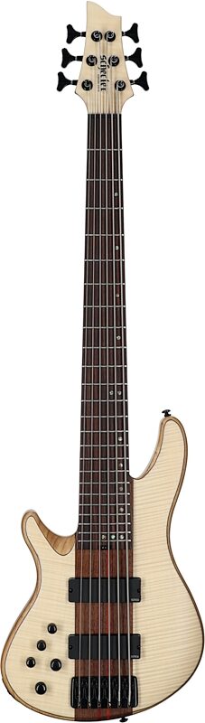 Schecter Charles Berthoud CB-6 Electric Bass, Left-Handed, Natural Satin, Full Straight Front
