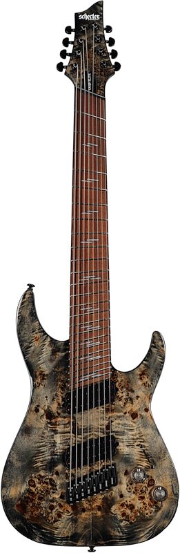 Schecter Omen Elite-8 Multiscale Electric Guitar, 8-String, Charcoal, Blemished, Full Straight Front