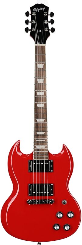 Epiphone Power Player SG Electric Guitar (with Gig Bag), Lava Red, Full Straight Front