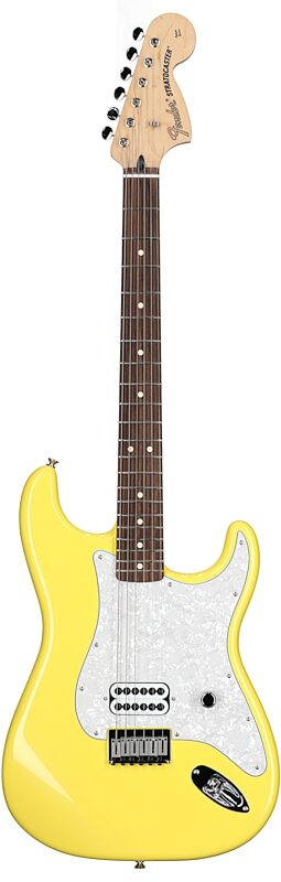 Fender Limited Edition Tom DeLonge Stratocaster (with Gig Bag), Graffiti Yellow, USED, Blemished, Full Straight Front