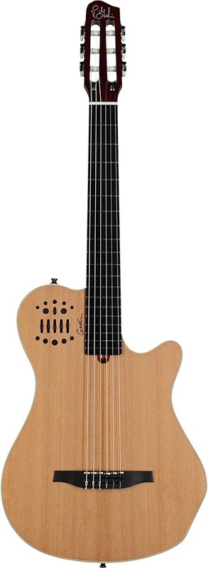 Godin Multiac Grand Concert Classical Acoustic-Electric Guitar (with Gig Bag), Natural, Full Straight Front