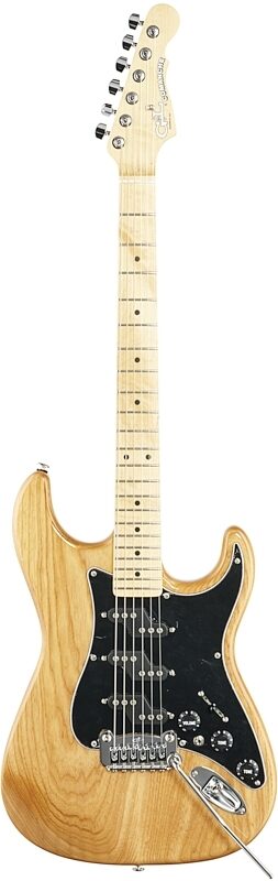 G&L Fullerton Deluxe Comanche Electric Guitar (with Gig Bag), Natural Ash, Full Straight Front