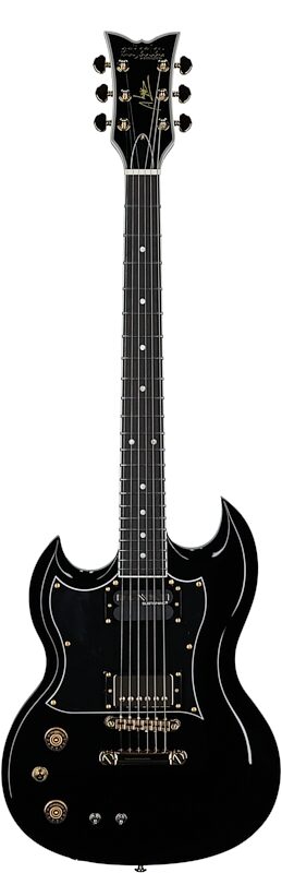 Schecter ZV-H6LLYW66D-S Zacky Vengeance Electric Guitar, Left-Handed, Black, Full Straight Front