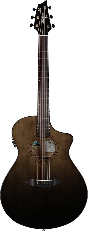 Breedlove Organic Pro Artista Concert CE Acoustic-Electric Guitar (with Case), Black Dawn, Full Straight Front