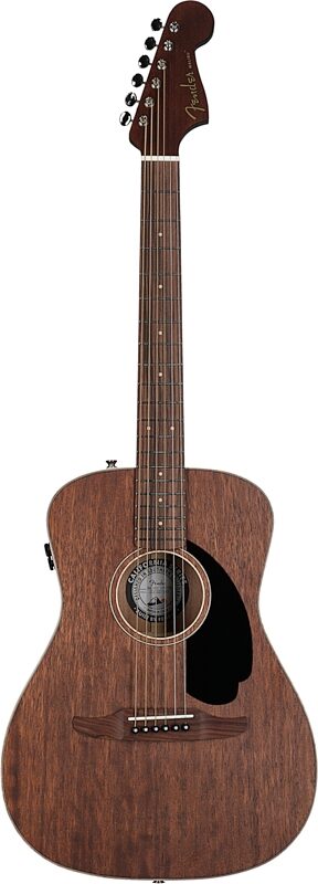 Fender Malibu Special Small Acoustic-Electric Guitar (with Gig Bag), Natural, Full Straight Front