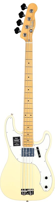 Fender Vintera II '70s Telecaster Electric Bass, Maple Fingerboard (with Gig Bag), Vintage White, Full Straight Front