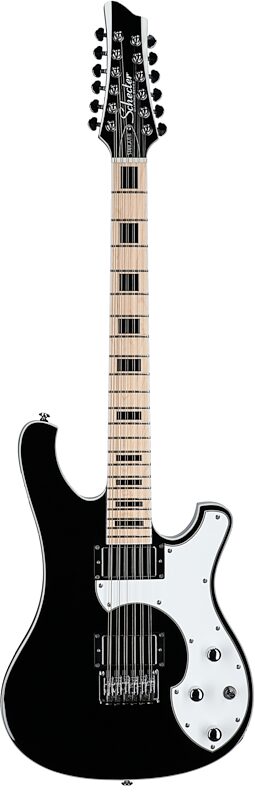 Schecter Stargazer 12 Electric Guitar, 12-String, Gloss Black, Full Straight Front