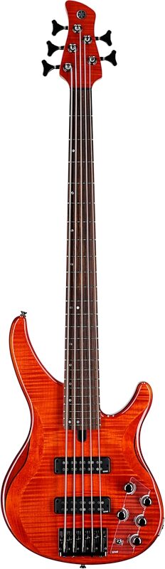 Yamaha TRBX605FM Electric Bass, 5-String, Caramel Brown, Full Straight Front