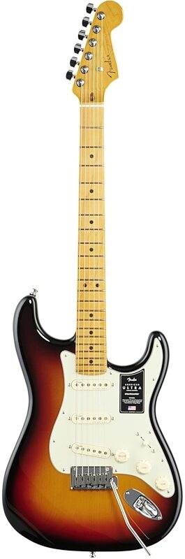 Fender American Ultra Stratocaster Electric Guitar, Maple Fingerboard (with Case), Ultraburst, Full Straight Front