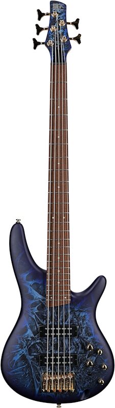 Ibanez SR305EDX Electric Bass Guitar, Cosmic Blue Frozen Matte, Full Straight Front