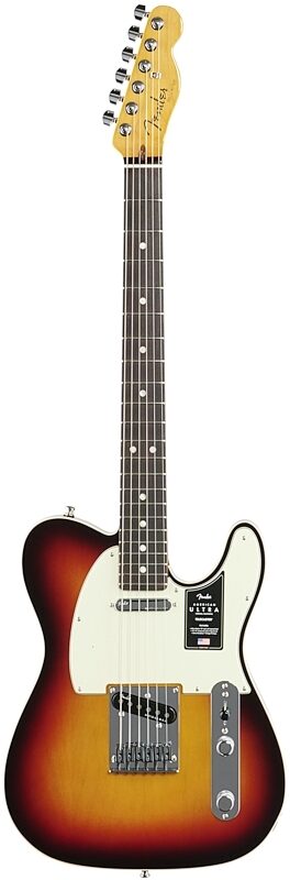 Fender American Ultra Telecaster Electric Guitar, Rosewood Fingerboard (with Case), Ultraburst, Full Straight Front