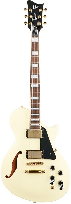 ESP LTD Xtone PS-1 Electric Guitar, Vintage White, Full Straight Front